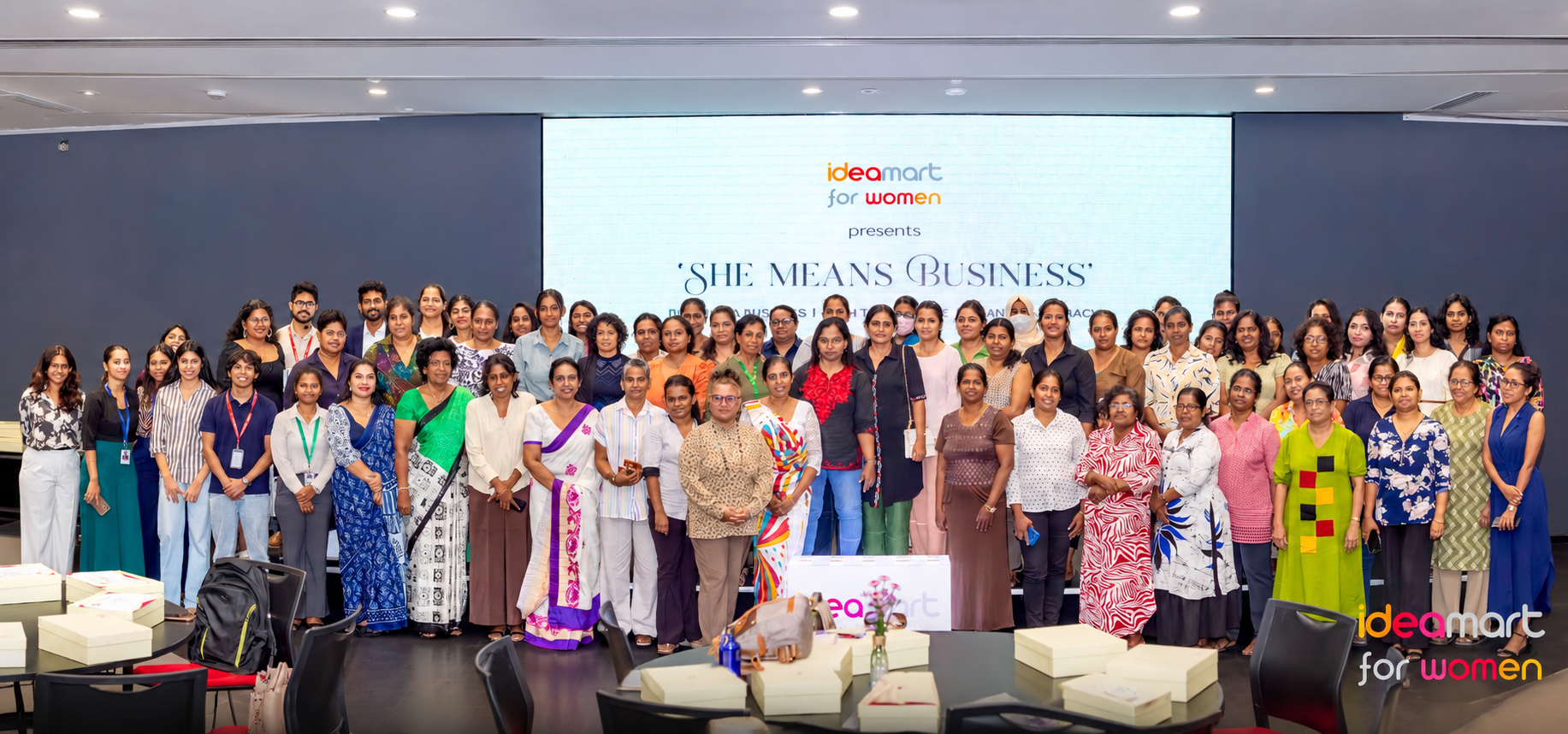Entrepreneurs taking part in a group workshop